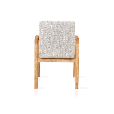 Dubová židle masiv čalouněná světle šedá Sofa