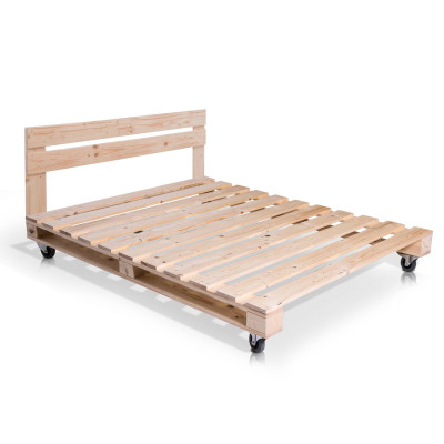 Paletová postel s čelem Palette přírodní