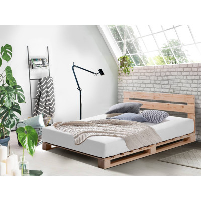 Paletová postel s čelem Palette přírodní