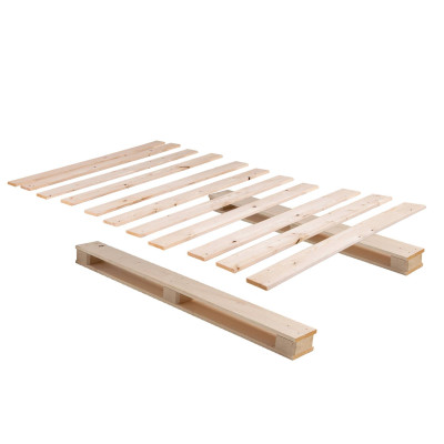 Postel z palet bez čela Palette přírodní