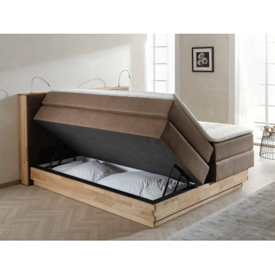 Boxspring postel 160x200 hnědá Minnesota