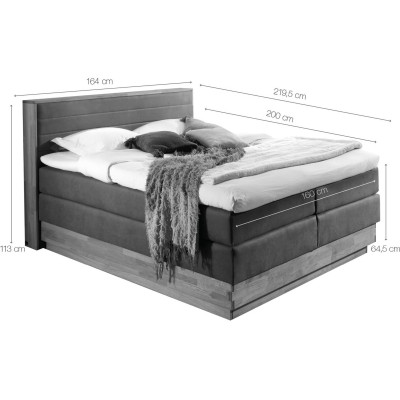 Boxspring postel 160x200 hnědá Minnesota