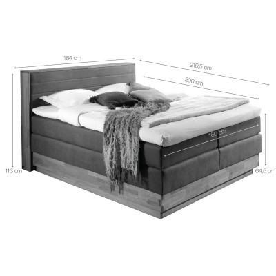 copy of Boxspring postel 160x200 hnědá Minnesota