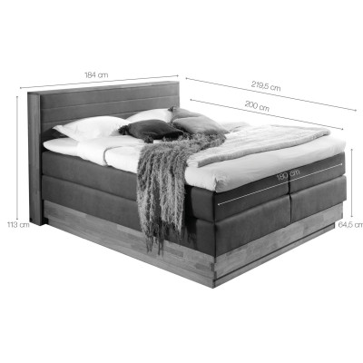 Postel boxspring 180x200 hnědá Minnesota