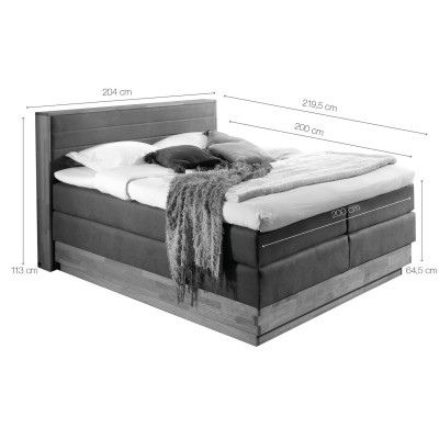 Postel boxspring 200x200 hnědá Minnesota