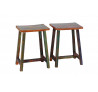Barevný nástěnný sklápěcí barový stůl a 2 stoličky recyklované dřevo Openwater
