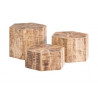 Set 3 odkládacích stolků z masivu Karibik mangové dřevo