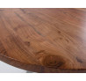 Masivní kulatý jídelní stůl z akácie Zarita 120 cm síla desky 5 cm