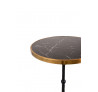 Bistro kulatý stolek z černého mramoru a kovu Panter 57 cm