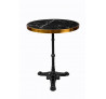 Bistro kulatý stolek z mramoru a kovu Panter 57 cm