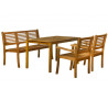 Masivní zahradní set stůl + 4 židle a lavice