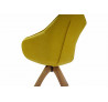Žlutá čalouněná otočná židle nohy dub Tereza