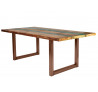 Jídelní stůl masiv recyklované dřevo Nero 220x100 hnědé kovové nohy