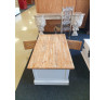 Masivní bílý konferenční stolek Amanda 120x70 - LIKVIDACE VZORKU