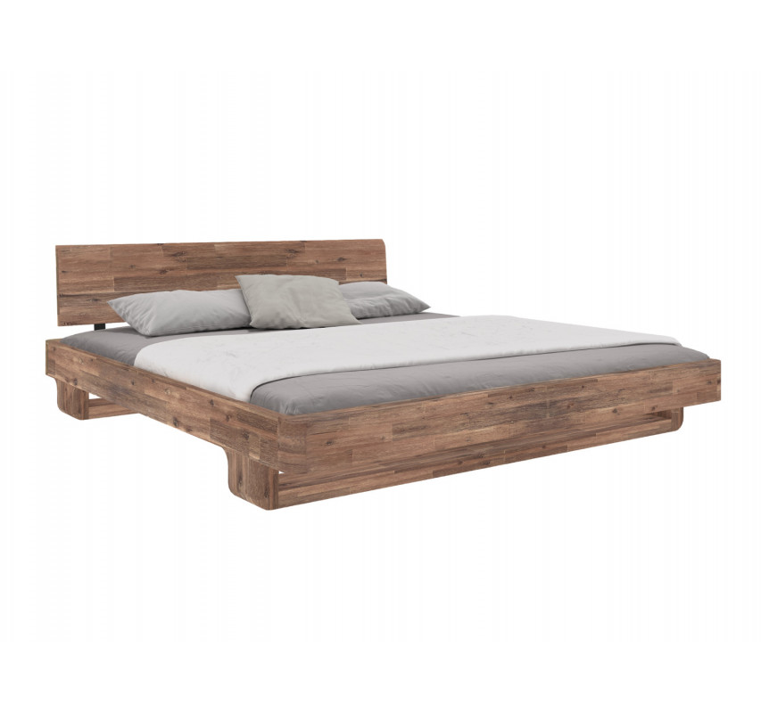 Dřevěná postel z masivu, dřevo kartáčovaná akácie. Akátové dřevo je velmi krásné. Pohodlný spánek, ložnice, trámové postele.