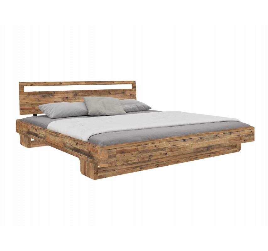 manželská postel, postel z masivu, recyklované dřevo, recyklovaná borovice, postel z borovice, postel, masiv, ložnice