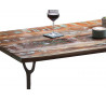 Jídelní stůl masiv recyklované dřevo a kovové nohy Manny 120x65