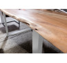Jídelní sestava 180x90 cm stůl a dvě lavice Andrea šedé nohy