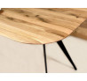 Jídelní stůl masiv divoký dub a kovové nohy Exodus 160x90