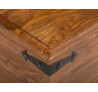 Dřevěný konferenční stolek a truhla hnědá Artus